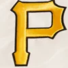Pittsburgh pirates retro classic full snap satin varsity jacket white 2