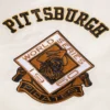 Pittsburgh pirates retro classic full snap satin varsity jacket white 3