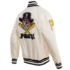 Pittsburgh pirates retro classic full snap satin varsity jacket white 5