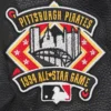Pittsburgh pirates retro classic womens wool leather varsity jacket black