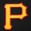 Pittsburgh pirates retro classic womens wool leather varsity jacket black 2
