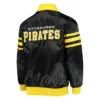 Pittsburgh pirates the captain ii satin varsity jacket black 2