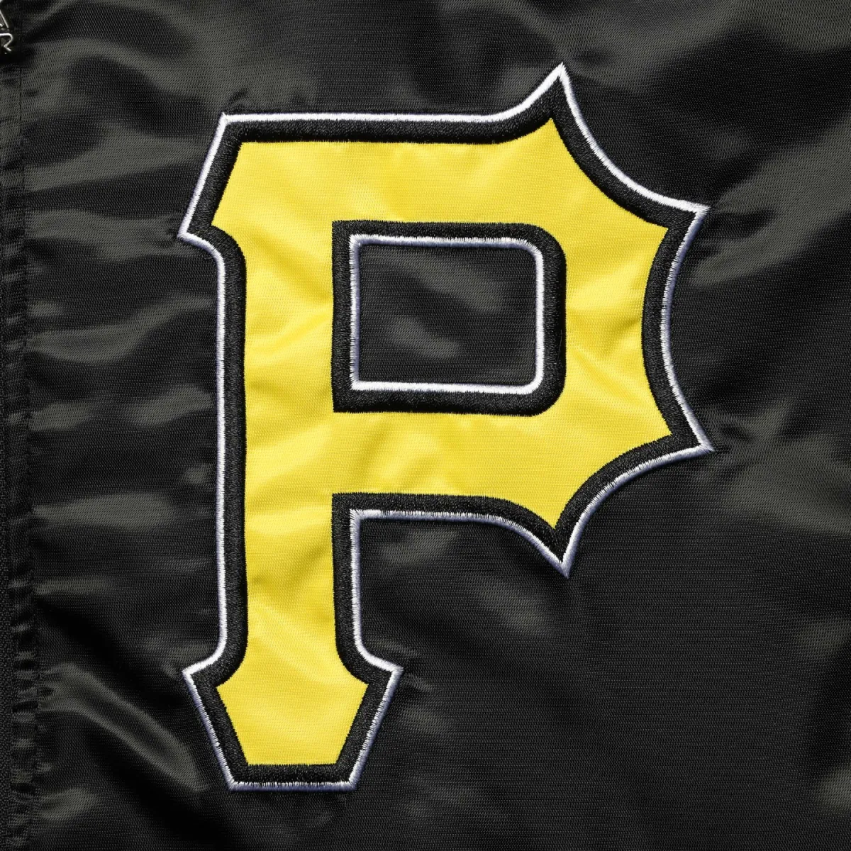 Pittsburgh pirates the captain ii satin varsity jacket black 3