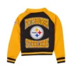 Pittsburgh steelers black and gold throwback jacket