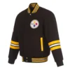 Pittsburgh steelers black varsity jacket
