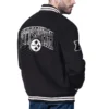 Pittsburgh steelers blackout corduroy varsity jacket