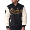 Pittsburgh steelers complete game wool leather black jacket