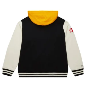 Pittsburgh steelers courtside hooded varsity jacket