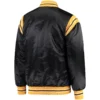 Pittsburgh steelers enforcer full snap satin varsity jacket black 2