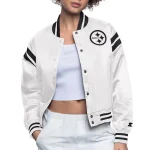 Pittsburgh Steelers Full Count White Satin Jacket