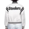 Pittsburgh steelers full count satin varsity jacket