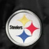 Pittsburgh steelers locker room satin varsity jacket black 3