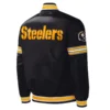 Pittsburgh steelers midfield full snap satin varsity jacket black 2