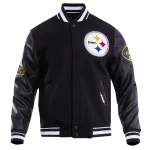 Pittsburgh Steelers Old English Wool/Leather Jacket