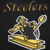 Pittsburgh steelers retro classic womens wool leather varsity jacket black 1