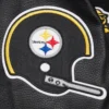 Pittsburgh steelers retro classic womens wool leather varsity jacket black