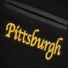 Pittsburgh steelers retro classic womens wool leather varsity jacket black 2