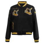 Pittsburgh Steelers Retro Classic Women's Wool/Leather Jacket