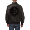 Pittsburgh steelers tonal full leather bomber jacket black 2