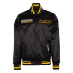 Pittsburgh Steelers Turn It Up M Full-Snap Black Satin Jacket