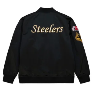 Pittsburgh steelers vintage logo lightweight satin jacket