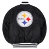 Pittsburgh steelers x alpha x new era ma 1 bomber varsity jacket black 1