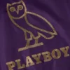 Playboy purple satin varsity ovo logo
