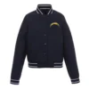 Poly twill los angeles chargers navy jacket