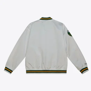 Portland city full snap satin jacket