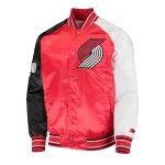 Portland Trail Blazers Reliever Red Satin Jacket