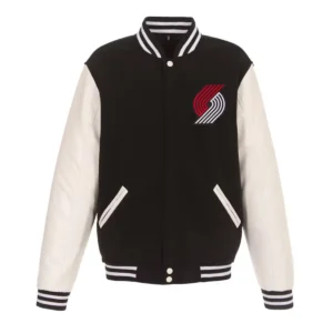 Portland trail blazers two tone varsity jacket