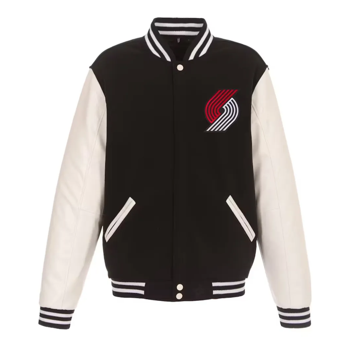 Portland trail blazers two tone varsity jacket