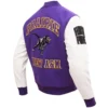 Prairie view am panthers classic purple wool leather jacket