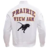 Prairie view am panthers classic white satin jacket