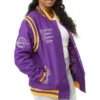 Prairie view am panthers collegiate luxe rib knitted jacket