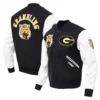 Pro standard black grambling state tigers classic wool leather black varsity jacket