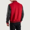 Red and black varsity letterman jacket 4
