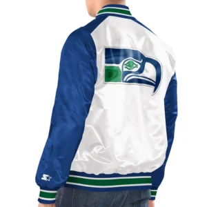 Renegade seattle seahawks white and blue jacket