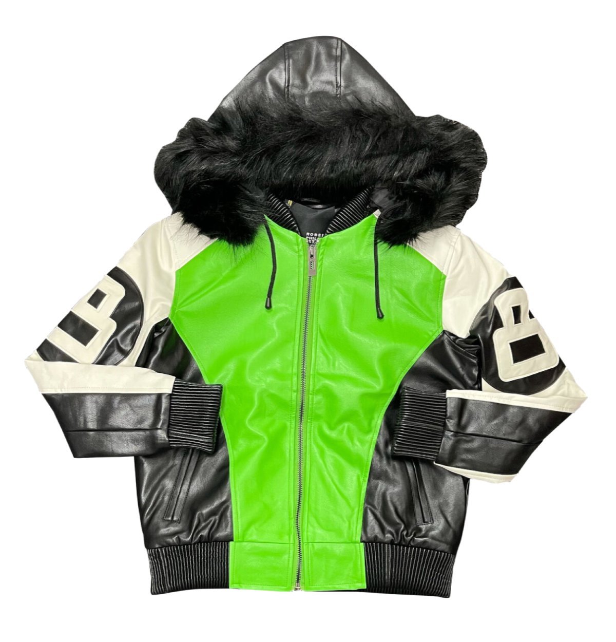 Robert phillipe lime green 8 ball jacket