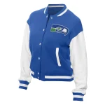 Seattle Seahawks Throwback Women's Royal Fleece Jacket