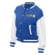 Royal seattle seahawks throwback fleece jacket