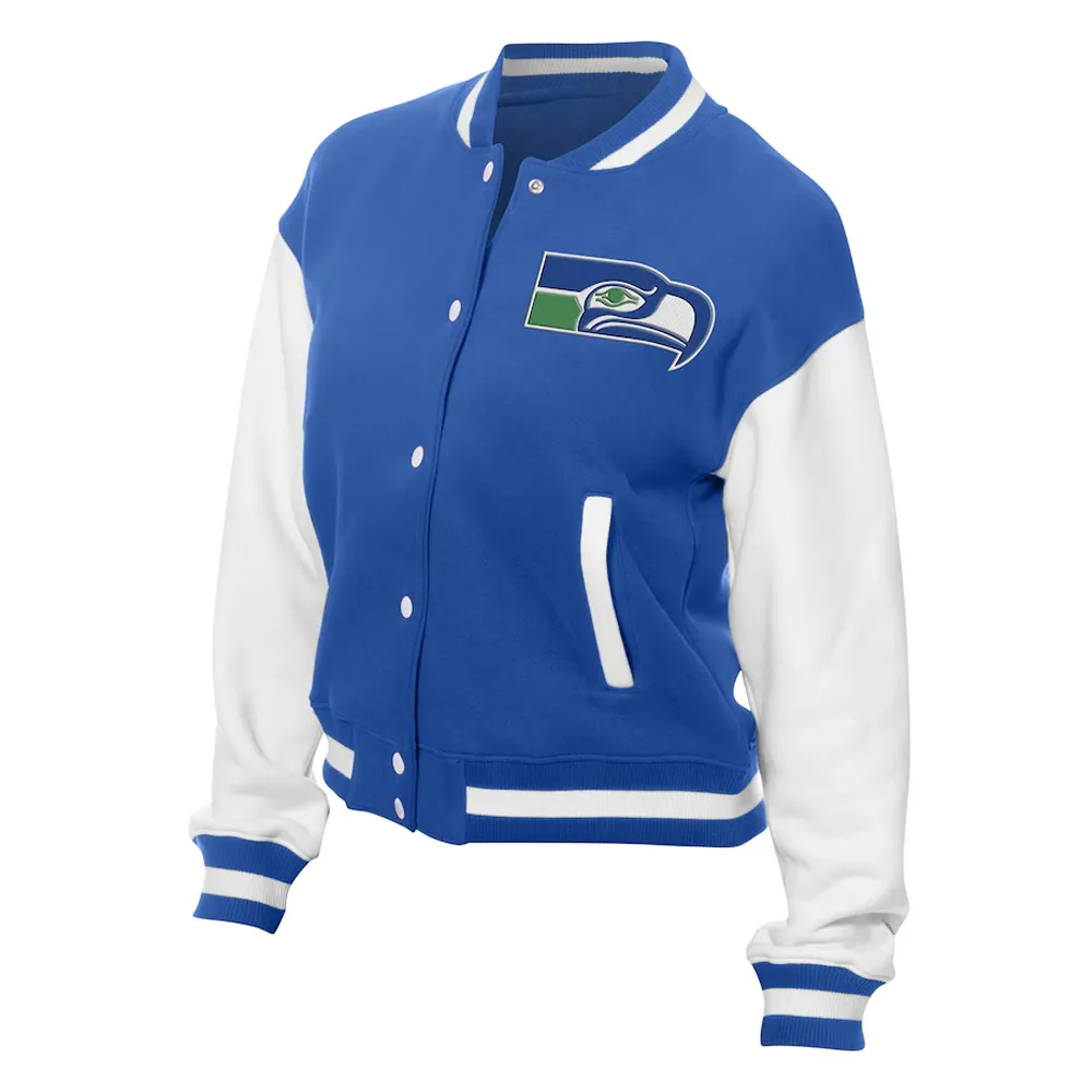 Royal seattle seahawks throwback fleece jacket