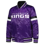 Sacramento Kings Home Game Purple Satin Jacket