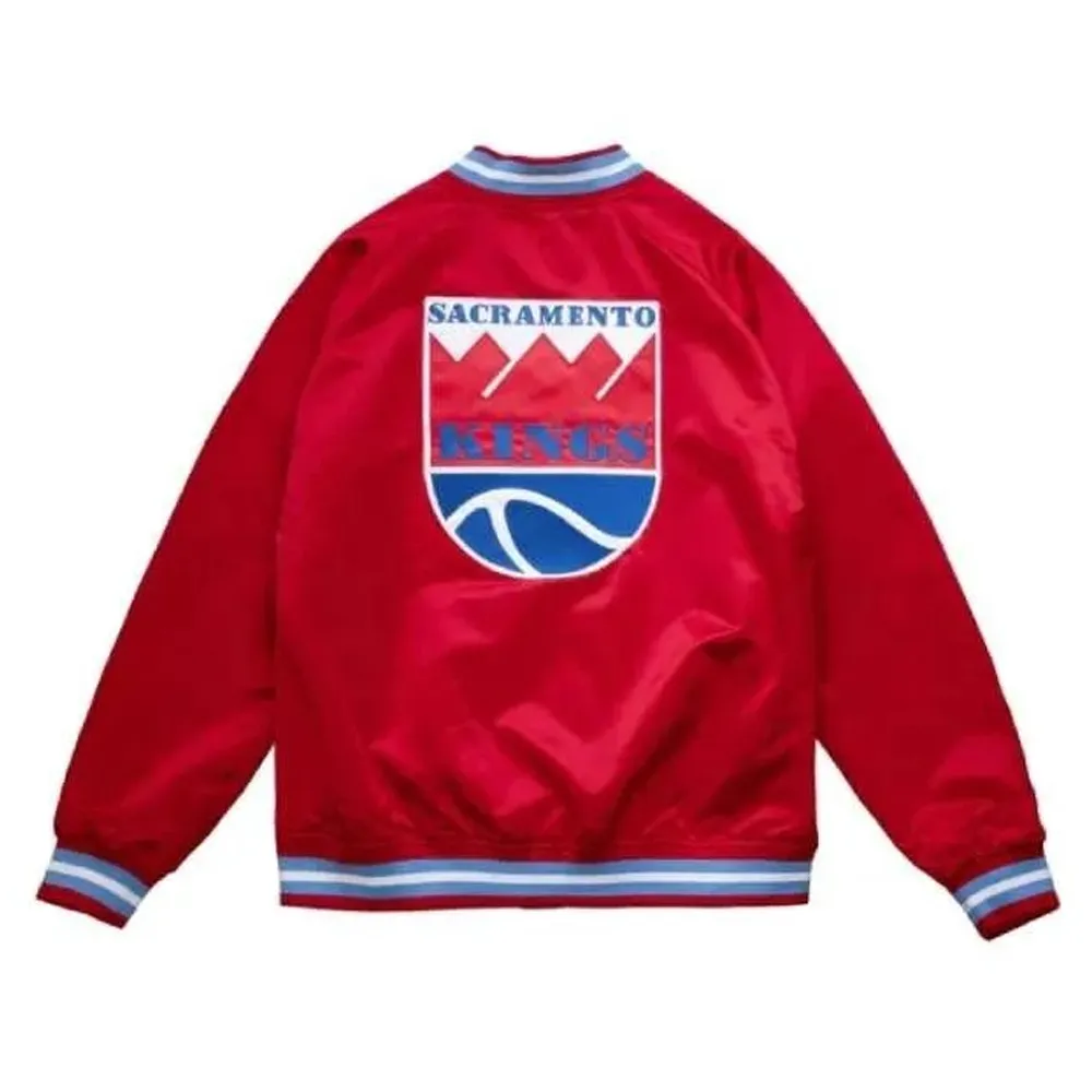 Sacramento kings lightweight red varsity jacket