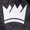 Sacramento kings pro standard chest 100 yrs of royalty black satin varsity jacket 6