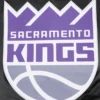 Sacramento kings pro standard script tail black satin varsity jacket 5