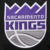 Sacramento kings pro standard script tail black satin varsity jacket 7