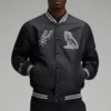 San antonio spurs black satin varsity jacket