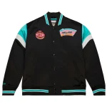 San Antonio Spurs Cooperstown Heavyweight Full-Snap Black Satin Jacket