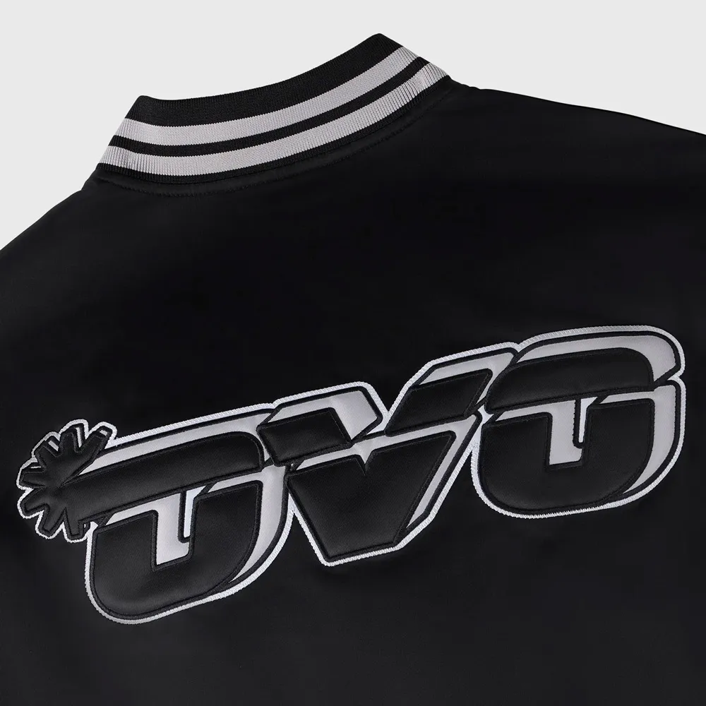 San antonio spurs full snap black satin varsity back detail